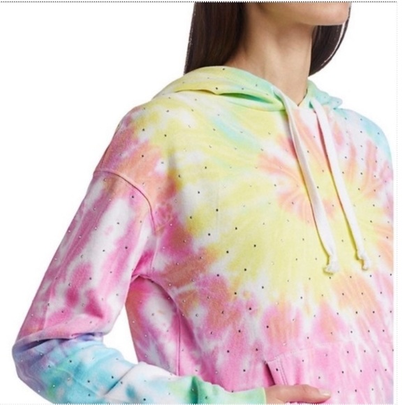 Generation Love Tops - Generation Love Tie Dye Rhinestone Hoodie